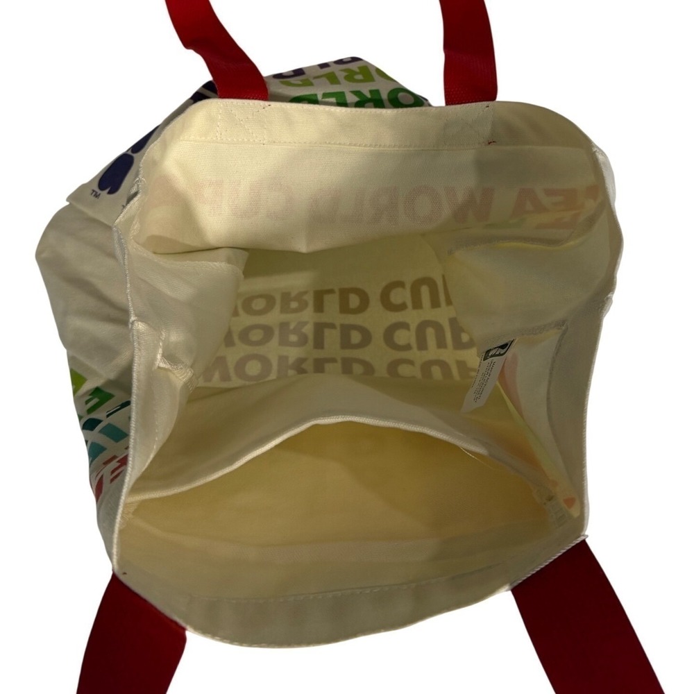 FIFA World Cup 26 Canvas Tote Bag Atelier Sportif Multi Color Logo Cream Red - Picture 9 of 10